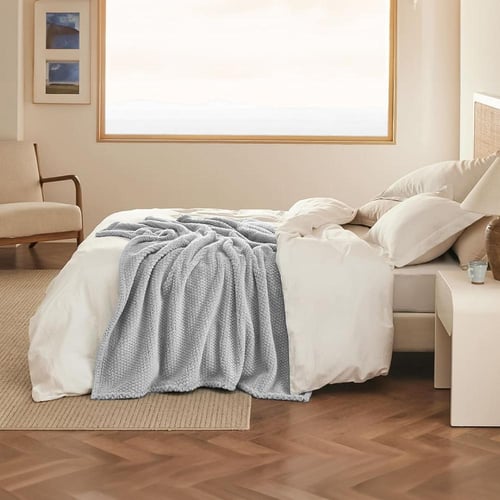 بطانية مخمل محفور لافيتا 200 × 230 - رصاصي