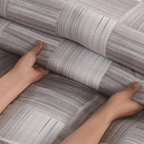 مفرش صيفي مفرد ونص 4 قطع - ليتون -رمادي فاتح - رما...