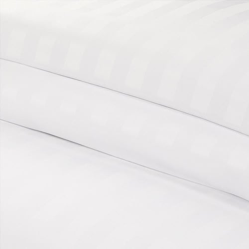 مفرش فندقي مفرد ونص 4 قطع - سليب - ابيض