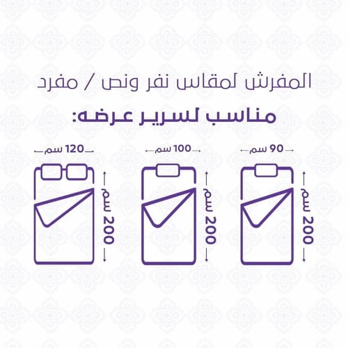 مفرش صيفي مفرد ونص 4 قطع - ليتون -زيتي - زهري