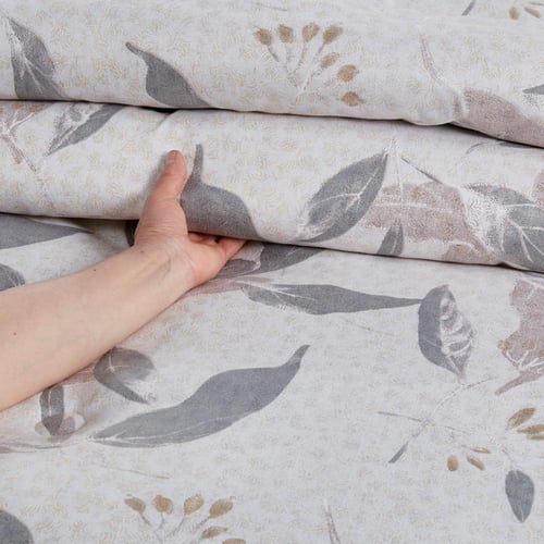 مفرش صيفي مفرد ونص 4 قطع - ليتون - كريمي - رمادي ف...