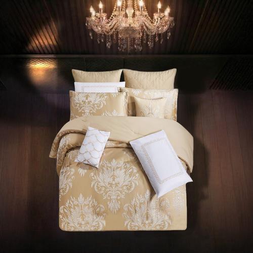 مفرش صيفي فاخر مزدوج جاكار مطرز 12 قطعة – كاسيانا...