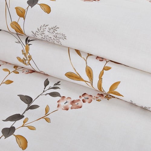 مفرش صيفي مزدوج 10 قطع - بريسا - كريمي - بيج غامق