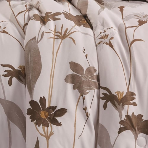 مفرش صيفي مفرد ونص 4 قطع - ليتون -سكري - بيج غامق