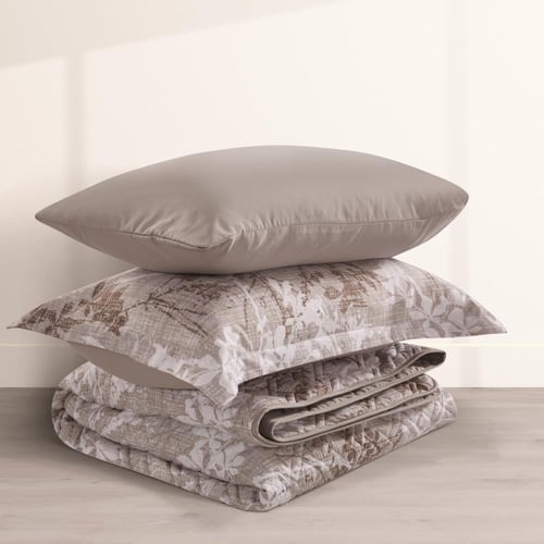 مفرش صيفي مفرد ونص حشوة مضغوطه 4 قطع - افروديت - ب...