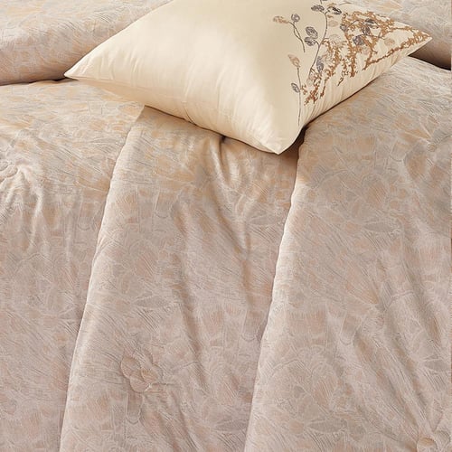 مفرش صيفي كوين تنسيل قطن 300 غرزة + مخدة هدية