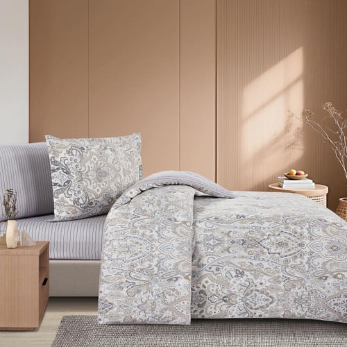 مفرش قطن صيفي مفرد ونص ٤ قطع - فاليريا -بيج فاتح -...