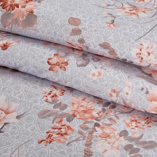 مفرش صيفي مزدوج 10 قطع - بريسا - رصاصي - بيج غامق