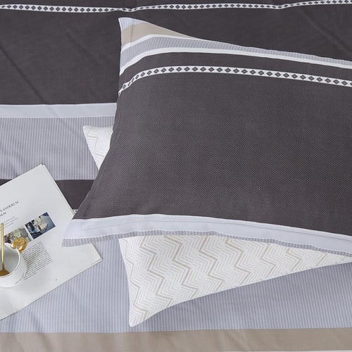 مفرش صيفي مفرد ونص 4 قطع - ليتشي - رمادي - سماوي -...