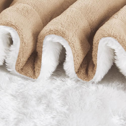 بطانية مخمل وفرو ماريو 200 × 230 - بيج