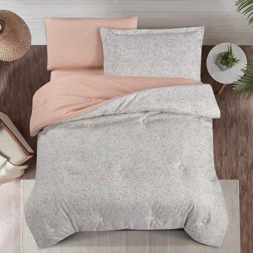 مفرش صيفي مفرد ونص 4 قطع - ليتون - اخضر فاتح - بيج