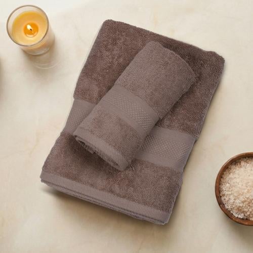 منشفة قطن - لافينتو- مقاس صغير - 90*50 - بني فاتح