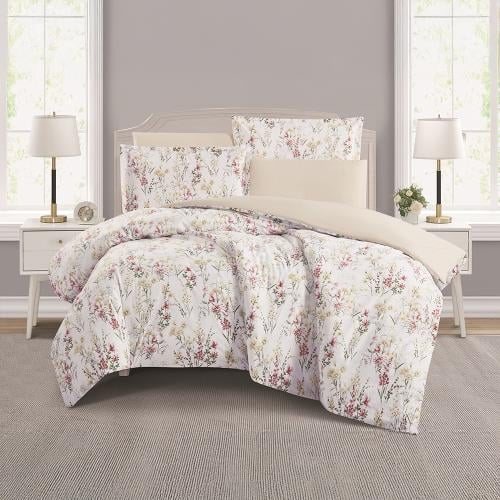 طقم بيت لحاف بدون حشوة مزدوج 6 قطع - امالينا -كريم...