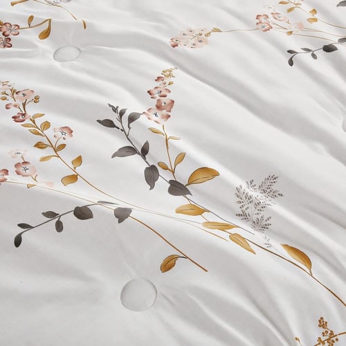 مفرش صيفي مزدوج 10 قطع - بريسا - كريمي - بيج غامق