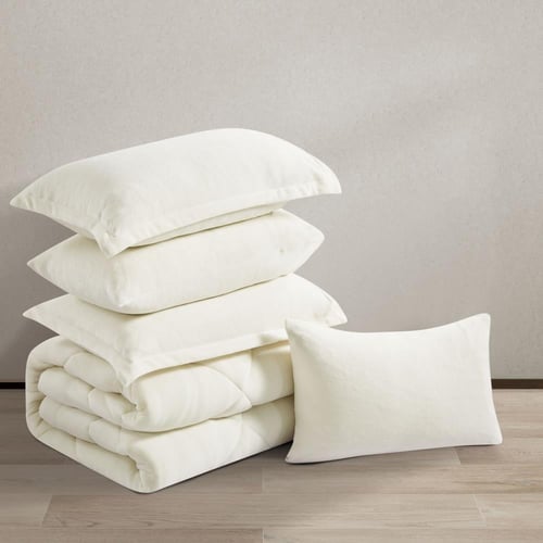 مفرش شتوي مخمل فرو مفرد ونص 4 قطع - ميرولينا - سكر...