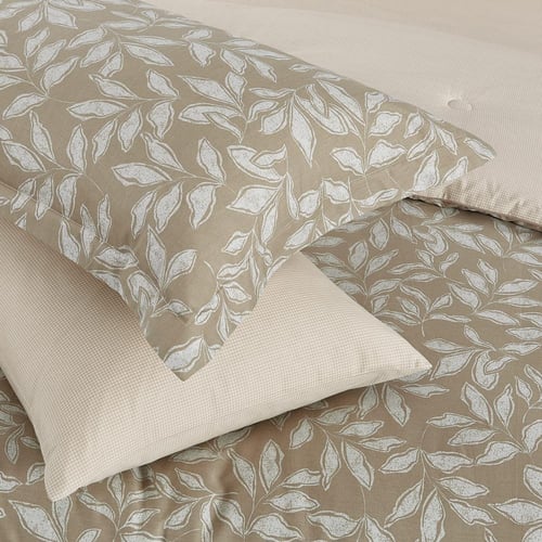 مفرش قطن صيفي مفرد ونص ٤ قطع - نولين -بيج غامق - ب...