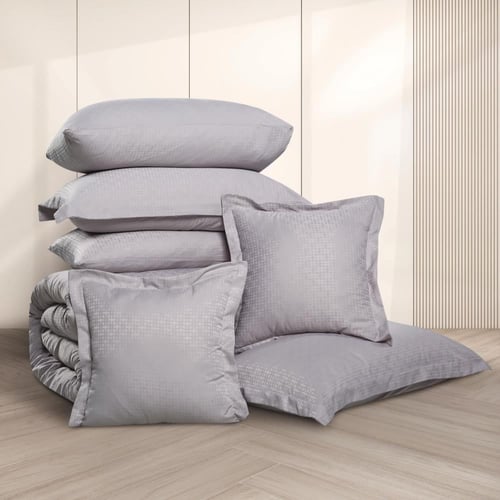 مفرش فندقي فاخر مزدوج ناعم 11 قطعة – سولين Soline-...