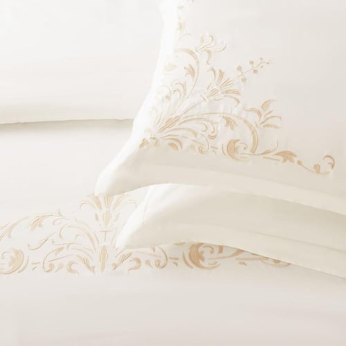 مفرش قطن مطرز حشوة متحركة صيفي مزدوج 9 قطع - لينوف...