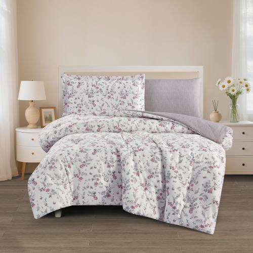 مفرش صيفي مفرد ونص 4 قطع - اديلين - سكري -بيج غامق