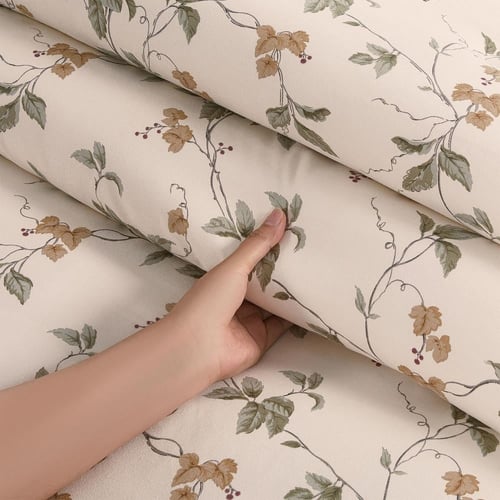 مفرش صيفي مقاس كوين 8 قطع - سولاريتا - كريمي - اخض...