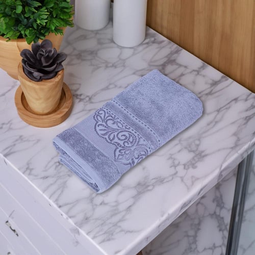 منشفة قطن أنيسكا مقاس 70*140 - أزرق ضبابي