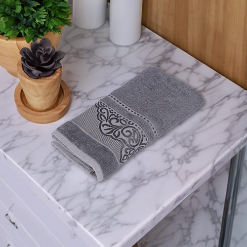 منشفة قطن أنيسكا مقاس 70*140 - رمادي