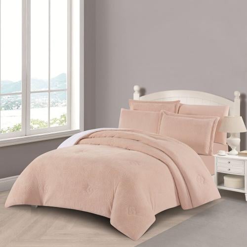 مفرش شتوي مزدوج مخمل فرو محفور 6 قطع - اورنيلا - ب...