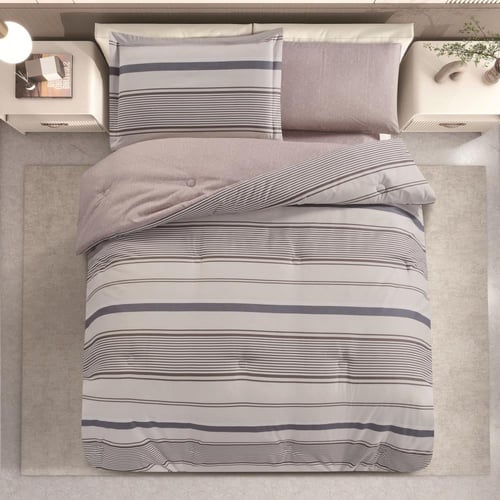 مفرش صيفي مفرد ونص 4 قطع - ليتون - بيج فاتح - بيج...