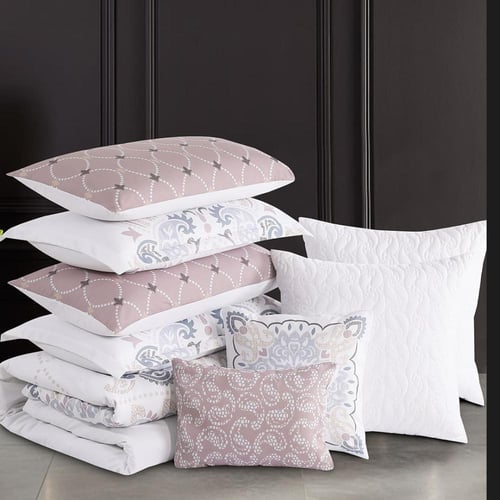 مفرش صيفي مزدوج 10 قطع - ريفيرا - أبيض