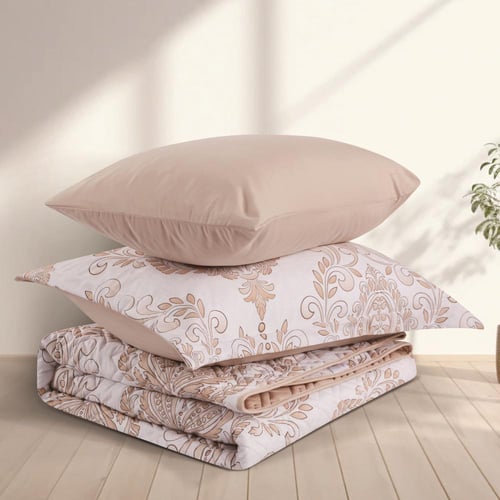 مفرش صيفي مفرد ونص حشوة مضغوطه 4 قطع - افروديت - ك...