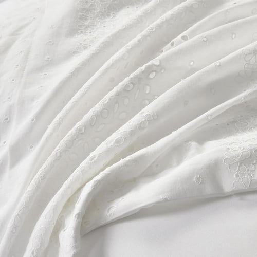 مفرش صيفي مزدوج مطرز مزين بالدانتيل 7 قطع - بولكير...