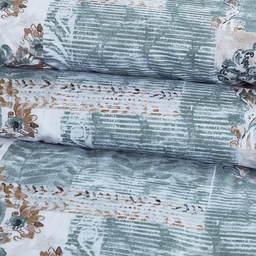 مفرش صيفي مزدوج وجهين ٧ قطع - اوركا -ابيض - تركواز...