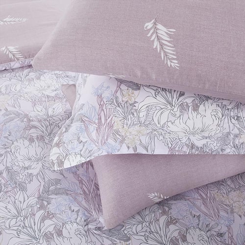 مفرش قطن صيفي مزدوج 8 قطع - افاليون - زهري فاتح -...