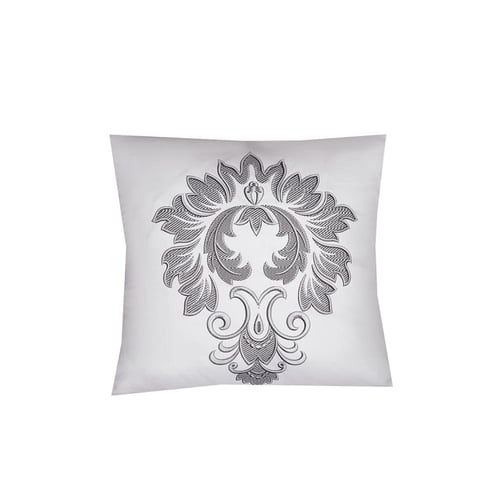 مفرش صيفي مزدوج جاكار مطرز 7 قطع - نيرفانا - رمادي