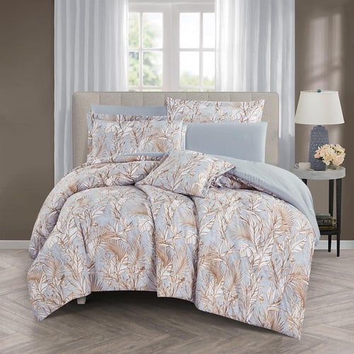 مفرش صيفي مزدوج وجهين ٧ قطع - اوركا -رمادي