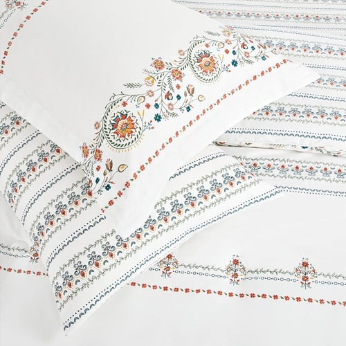 مفرش قطن صيفي مفرد ونص ٤ قطع - نولين -ابيض