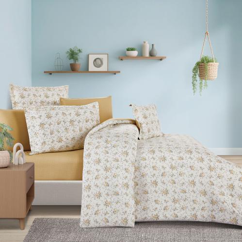 مفرش قطن صيفي مقاس كوين 8 قطع - نوفارين - كريمي -...