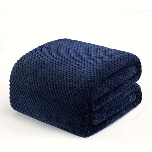 بطانية مخمل محفور لافيتا 200 × 230 - كحلي