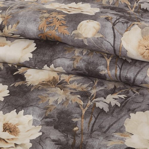 مفرش صيفي مفرد ونص 4 قطع - تيانا - رمادي غامق - رص...