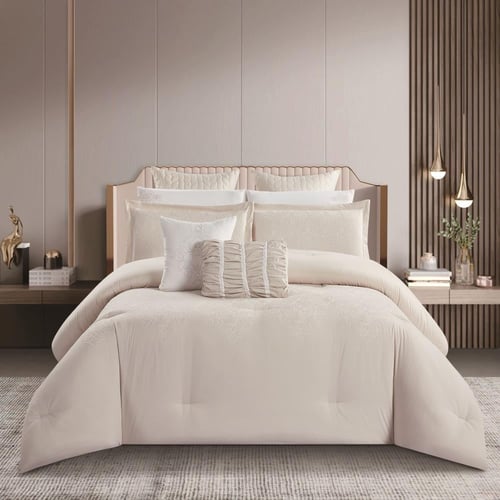 مفرش صيفي مزدوج مطرز فاخر 12 قطعة - موديلات متعددة