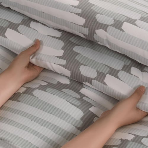 مفرش صيفي مفرد ونص 4 قطع - ليتون -رصاصي - اخضر فات...