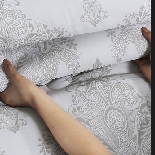 مفرش صيفي مزدوج من قماش التنسيل 8 قطع - ايليثيا -ر...