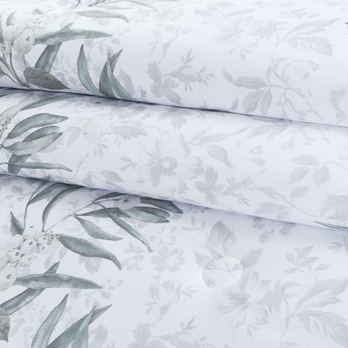 مفرش صيفي مفرد ونص وجهين 4 قطع - سيلون - ابيض - رص...