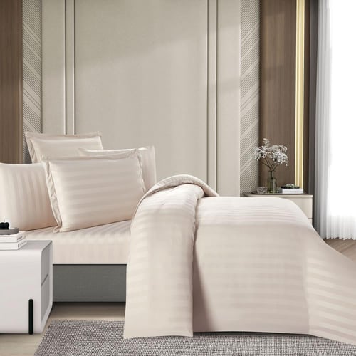 مفرش فندقي مزدوج 6 قطع - سيرينو - بيج