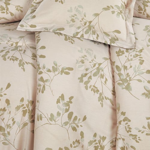 مفرش قطن صيفي مزدوج 8 قطع - افاليون -بيج - زيتي