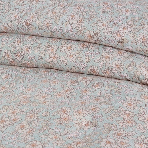 مفرش صيفي مفرد ونص 4 قطع - ليتون - اخضر فاتح - بيج