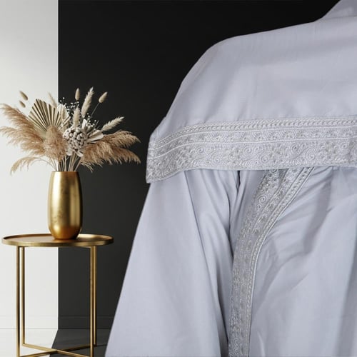 ثوب صلاة مطرز - نسك - رصاصي