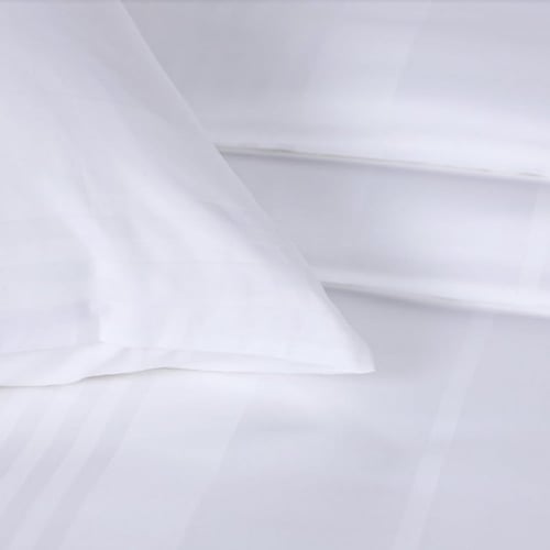 بيت لحاف مقاس كوين فندقي قطن 4 قطع - ابيض