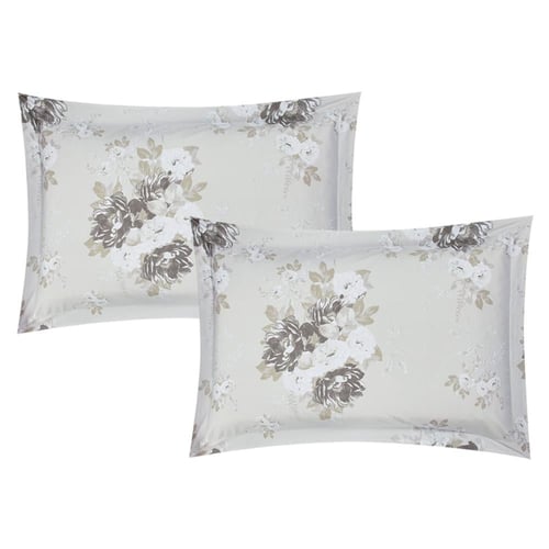 مفرش صيفي مزدوج 7 قطع - كلاودي - عاجي - رمادي