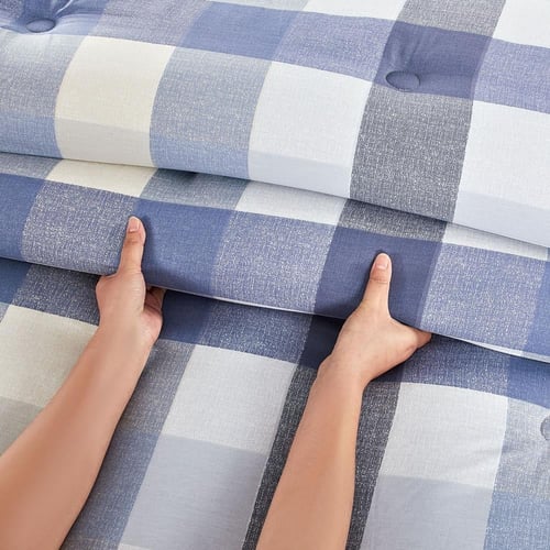 مفرش قطن صيفي مفرد ونص 4 قطع - فاليريا -رصاصي - رم...